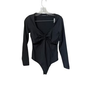 Abercrombie & Fitch Soft Collection Cut Out Black Bodysuit Size Medium